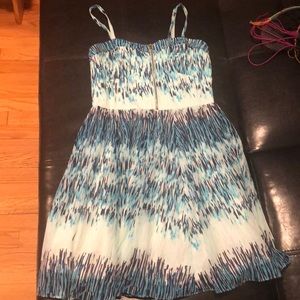 cute mini flowy dress with gold zipper